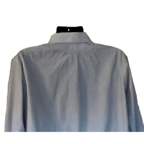 𝅺BROOK'S Brothers Regent men's blue & white striped dress shirt size 17 1/2-4/5 - Picture 5 of 9